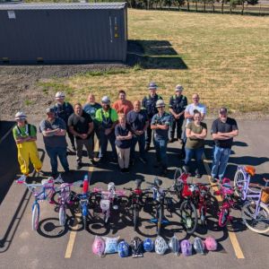 Team with Bikes